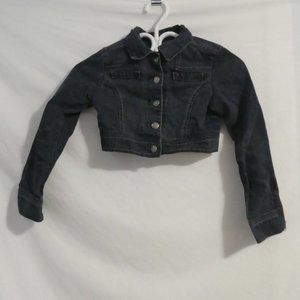 YES | medium 7-8 | Denim Cropped Jacket With Zipped Cuffs | 100% Cotton